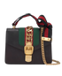 Sylvie Super Mini Shoulder, &pound;650, Handbags, Navy, Leather, Front view